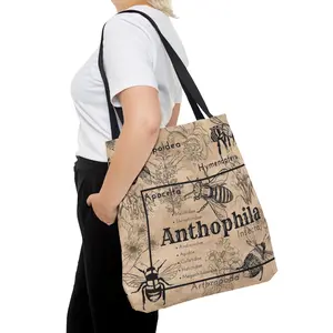 Dark Academia Bee Tote Bag, Bees, Goth Tote, Reusable Tote, Apothecary, Notes, Craft Bag, Crafting Bag, Everyday Tote, Trick or Treat Bag