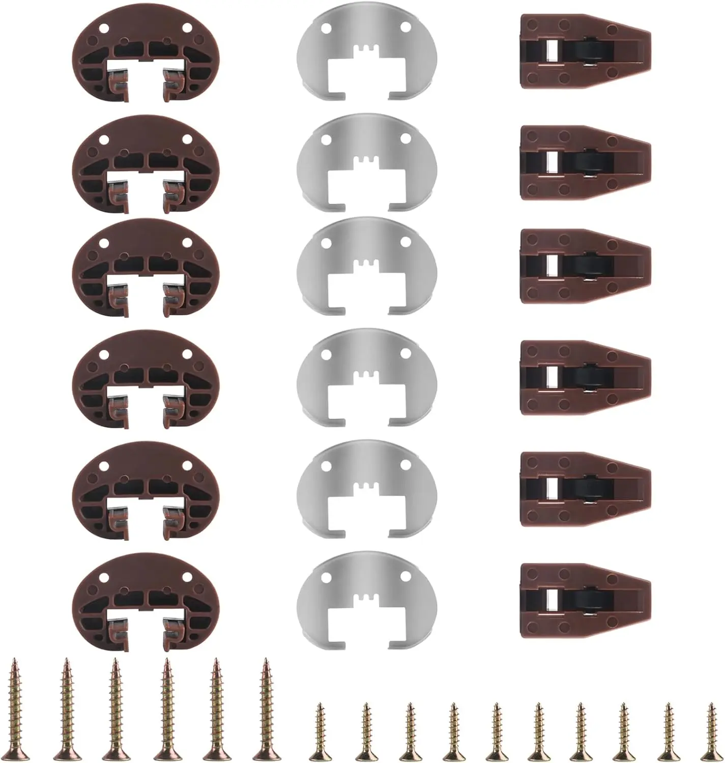 Dresr Drawer Slides Replacement Kit for Kenlin Rite-Trak II Model#168, 6 t Replacement Drawer Track Slide Kit, Dresr Drawer Replacement Parts, Metal Black Plate, Drawer Stop with Roller