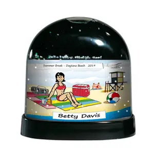 Sunbathing, Female - NTT Personalized Snow Globe