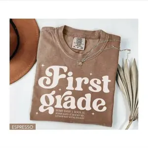 Comfort Colors First Grade Teacher Shirt, Retro Vintage Teacher Shirt, Funny 1st Grade Teaching Team Graphic Tees, Back To School Shirt, New Teacher Gift