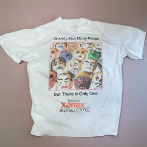 Anxiety Has Many Faces 90's Vintage Xanax Ad Graphic T-shirt,Women's 100% Cotton T-Shirt top casual streetwear gift shirt