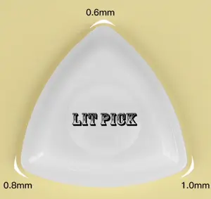 LED Glow-in-the-Dark Guitar Picks (3-Pack) – Green, White, Purple.