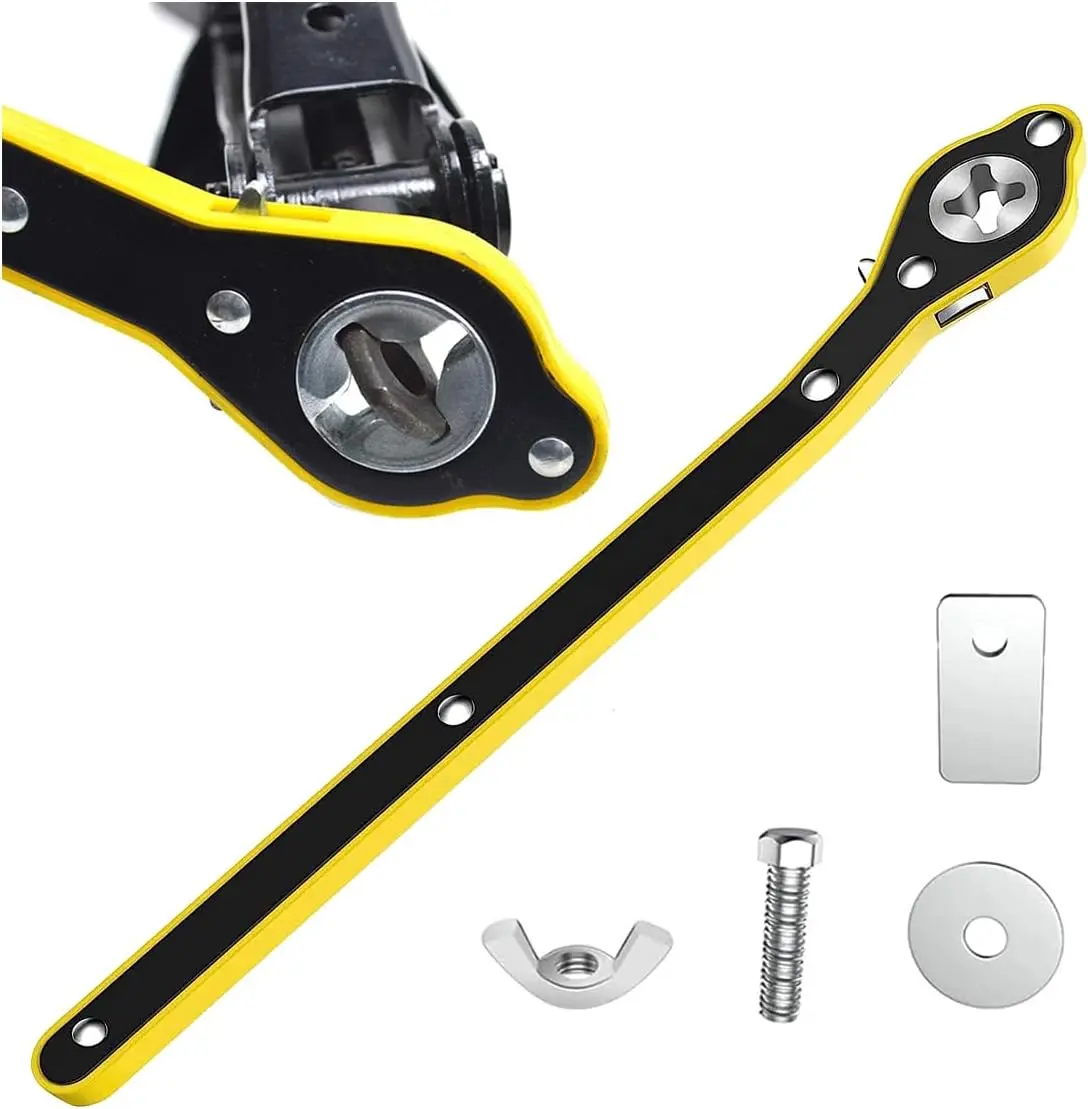 Portable 2-in-1 Jack Ratchet Wrench Tool Set - Bidirectional Switch, Fast Lift Speed, 360-Degree Swivel Ratchet Head, Enhanced Torque Output, Emergency Backup Supplies for Family Self-Driving & Motorcycle Tire Fixing, 2-In-1 Structure