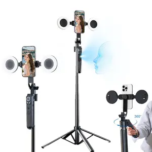 Automatic Facial Tracking Phone Holder, 360° Rotating Facial Body Phone Tracking Tripod, Intelligent Camera Holder for Real-time Vlog Streaming Videos, Selfie