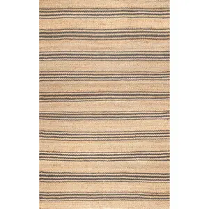 Hand Loomed Sandy Jute Area Rug