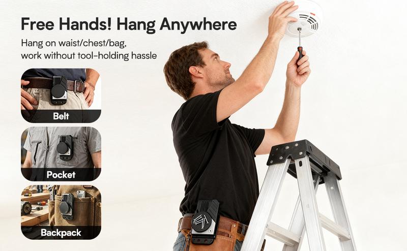 MagMaster | Magnetic Tool Holder - Strong Clip-On Belt Magnet Holster for Screws, Nails, Hammer, Sockets, Pliers, Screw Driver, Trowel, Drill Bit, Wrench, or Any Magnetic Tools and Hardware，Gift for Christmas,New Year