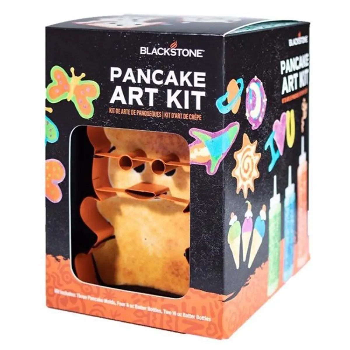 Blackstone 8075098 Food Grade Silicone Pancake Art Kit - Non-Stick Multi-Cavity Form Tray, Silicone Cups, Dishwasher Safe Cutter Mold Bakeware for Baking Enthusiasts