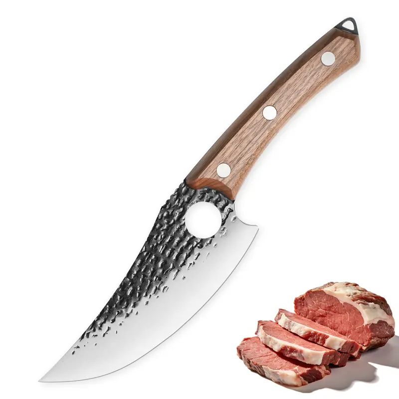 NULAS Professional Forged High Carbon Stainless Steel Chef Knife - Ultra-Sharp Rust-Resistant Blade, Ergonomic Non-Slip Handle, Sturdy Kitchenware for Indoor/Outdoor Use, Ideal Gift for Home Cooks (Forged Steel for Sturdy, Lasting Use)