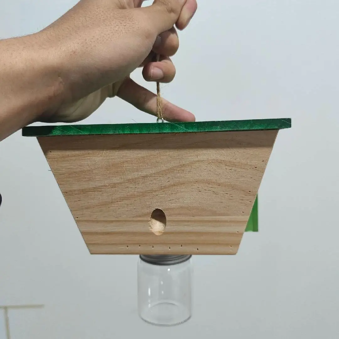 Carpenter Bee Trap for Outside, Home Exterior, Pentroof Shed Style, Nature Hanging Wood, Carpenter Bee Traps Outdoor, Best Bee Trap, Insect Traps