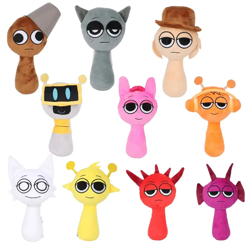 Sprunki Plush Toys Sprunki  Plush Doll Sprunki Game Cartoon Pillow Kids Birthday Gifts Stuffed Dolls Christmas Gift