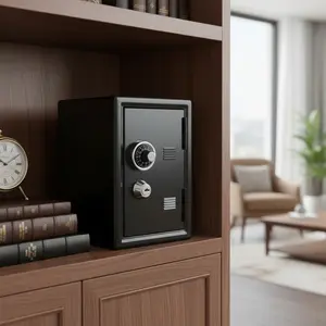 Black Metal Coin Bank with Dual Keys - Secure Cash Storage Box for Savings, Anti-Theft Safe for Home & Office, Security Safe Box, Over 10,000 Sold