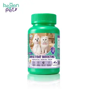 Hegenpet Skin & Coat Boosting 200pcs – Natural Supplement for Dogs & Cats to Reduce Hair Loss, Thicken Fur & Enhance Coat Shine