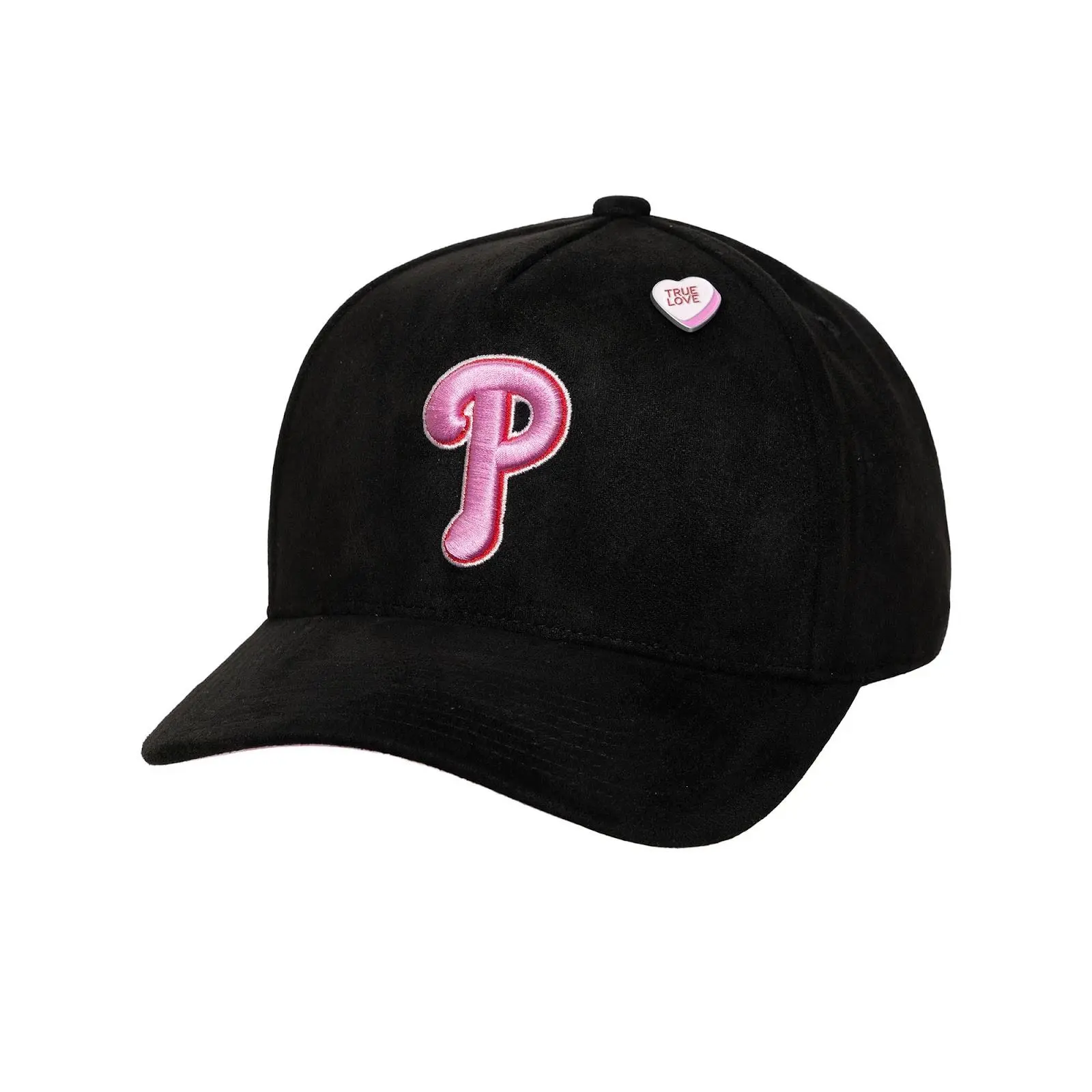 Philadelphia Phillies Black All Heart Pro Pinch Snapback Hat MLB Throwback Cap Adjustable Fan Gear Mitchell & Ness