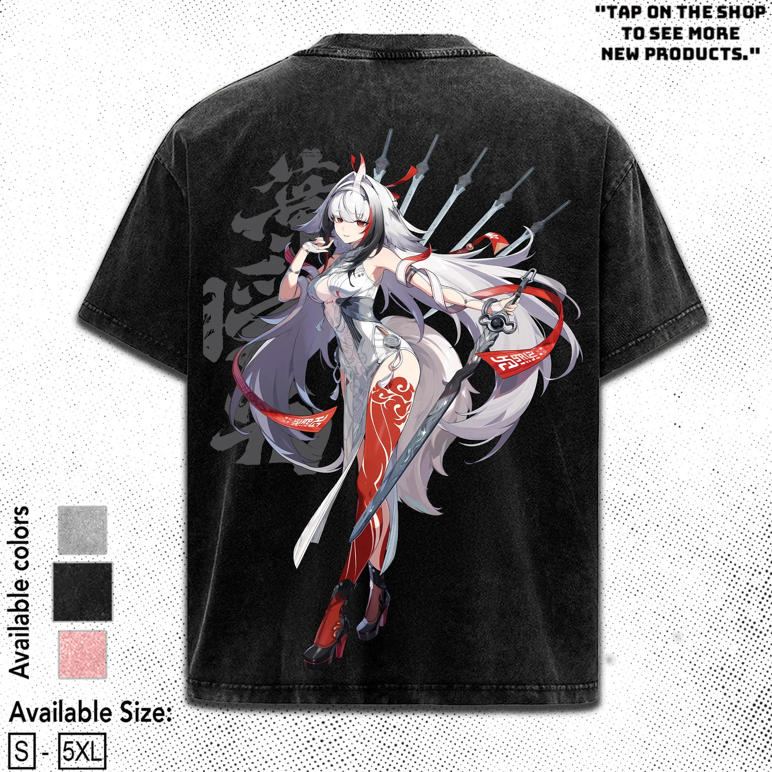 YE SHUNGUANG Zenless Zone Zer0 Void Hunter Collection Men's Classic Round Neck Ribbed Shortleeve T-Shirt, Oversized Soft Breathable Casual Hoyoverse ZZZ Menswear Top