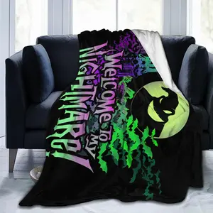 Oogie Christmas Boogie Movie Throw Blanket Soft Plush Blankets and Throws Decor for Soft Cozy Lightweight Warm Party Decor for Bed Sofa 80"X60"