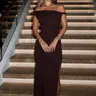 【Black Friday】Women's Elegant One-Shoulder High-Slit Maxi Evening Dress for Summer, Slim-Fit Stretchy Bodycon Gown for Parties, Weddings, and Formal Events