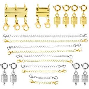 20 count  Necklace Extenders & Layering Clasps Set, Durable  Chain Connectors   Clasps for DIY Craft  Necklaces Bracelets Anklets
