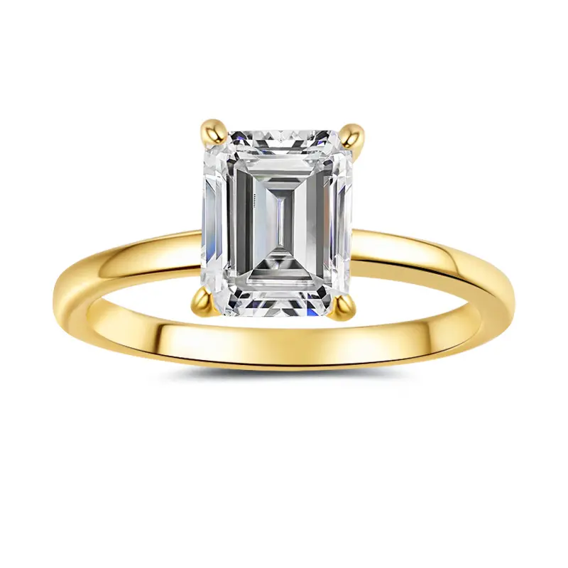 S925 Sterling Silver Ring for Women, Elegant 2 Carat Grandma Cut Artificial Moissanite, Certified D Color VVS1 for Daily Wear, Beautiful Rings, Elegant Ring-447, Moissanite Band Ring