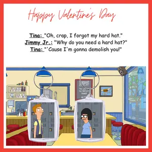 Bob's Burger, Tina and Jimmy Jr. Couple  Keychains