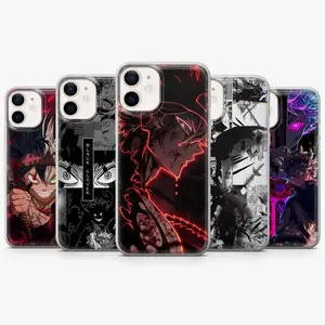 Black Clover Phone Case Asta Noelle Silva Cover Compatible with iPhone X, 11, 12, 13, 14, 15, 16, 17 Plus Pro Promax & SS Galaxy S21-25 Series