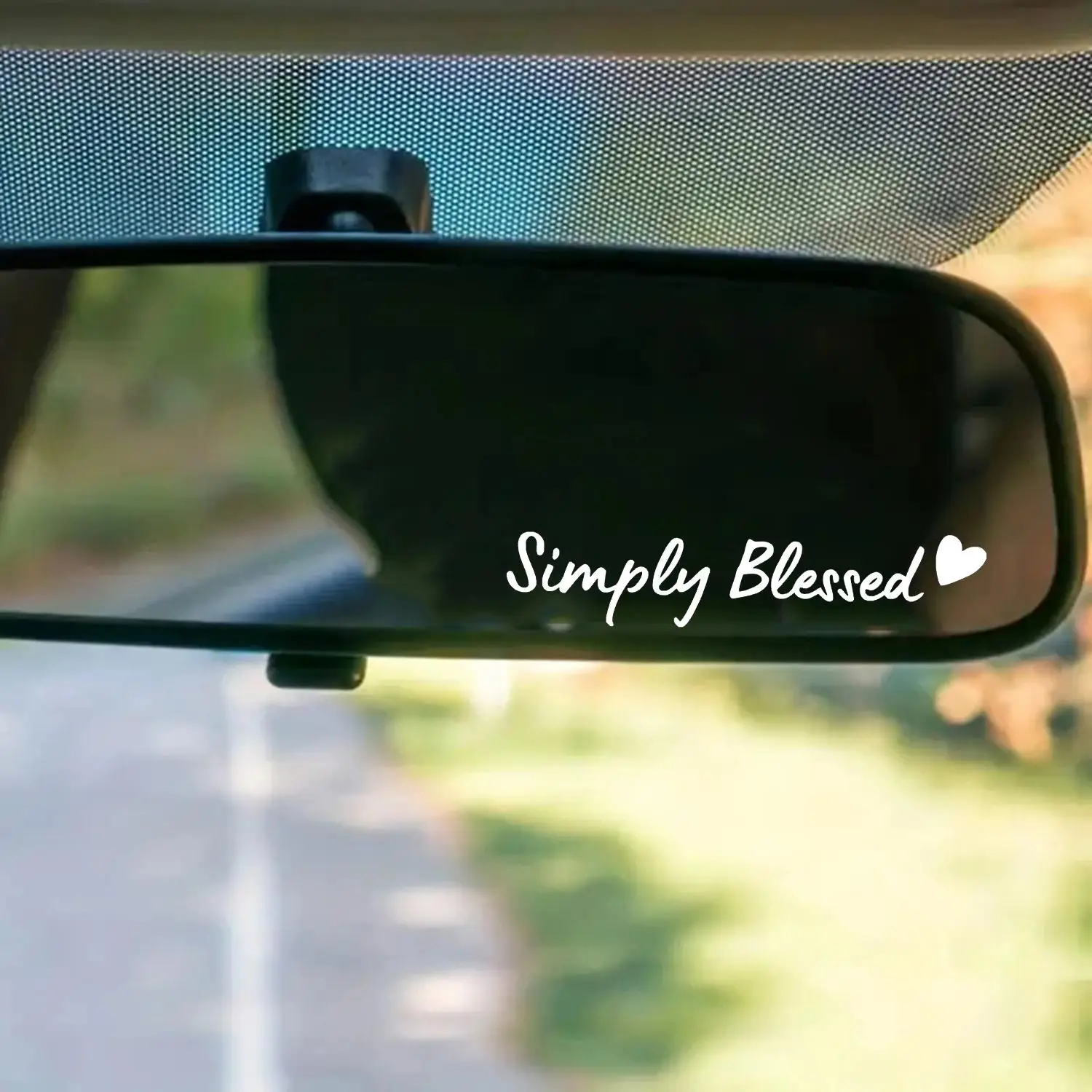 Rearview Mirror Sticker, Letter Pattern Car Mirror Decal, Self-adhesive Car Mirror Sticker, Universal Car Exterior Decorative Sticker