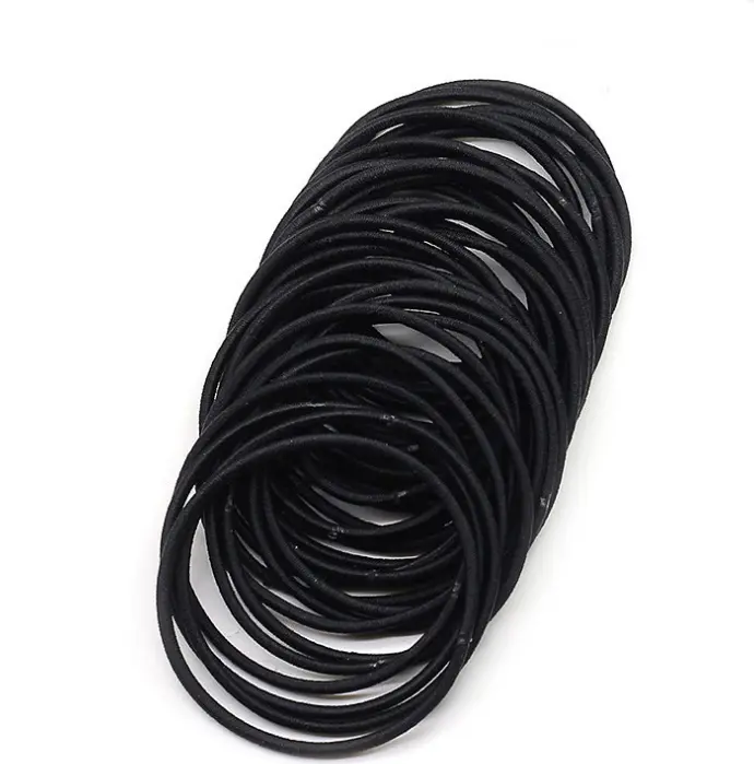 Black Elastic Hair Accessories Set - 30Pcs Ponytail Holders, Head Ropes, Ties, Scrunchies for Hair Styling