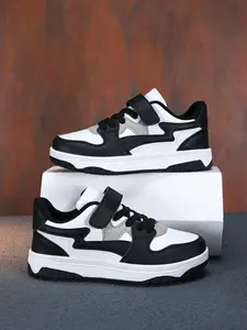 Unisex Kids' Sport Shoes, Lightweight Soft Sole Sneakers, Waterproof PU Leather Upper, Casual Outdoor Running Footwear