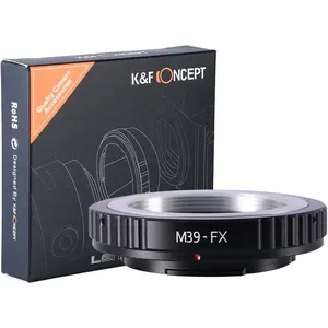 K&F Concept Smooth Lens Mount Adapter, Compatible with Leica M39 (39mm x1 Leica Thread Mount) Lenses, for Fujifilm X-Pro1 Mirrorless Cameras