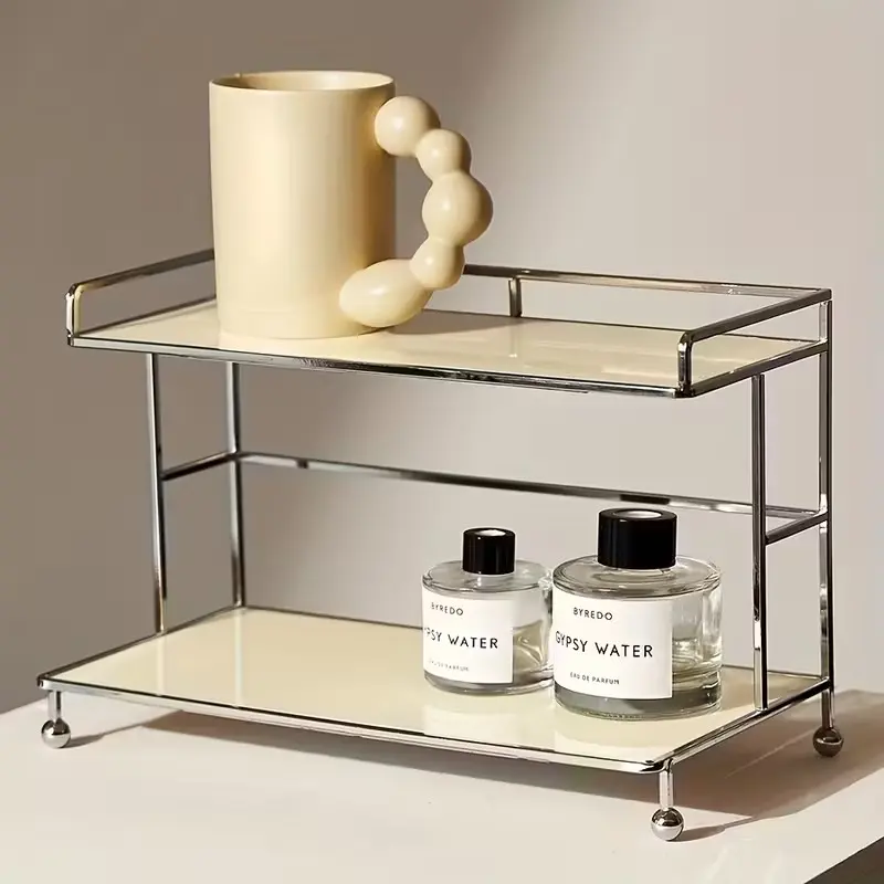 Nordic Style Makeup Organizer Rack, Beauty Organizer, Cosmetic Organizers, Cosmetic Organiser, Elegant Display Stand for Cosmetics & Perfume, Perfect for Bathroom Storage, Living Room, Entryway Decor