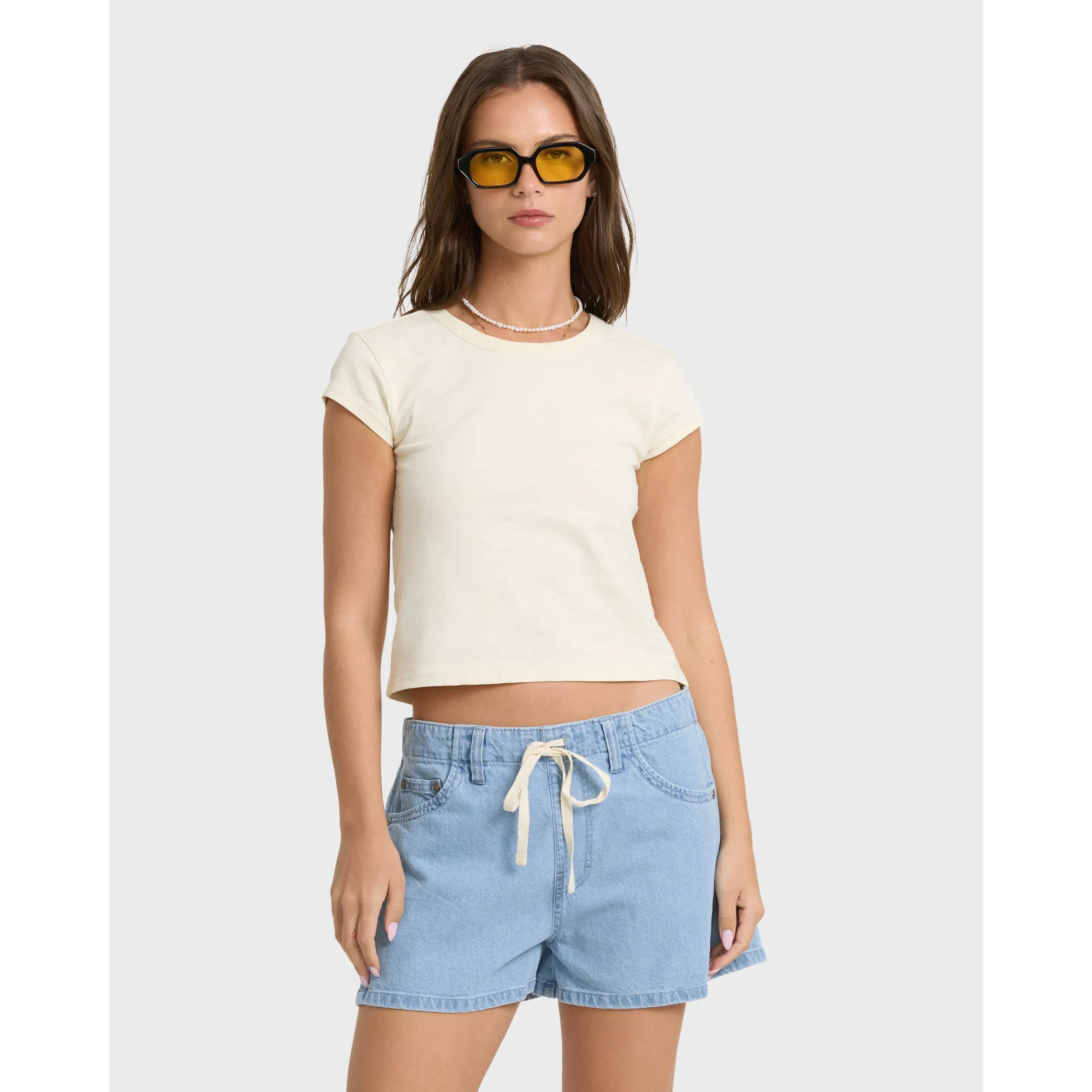 Jade Saltwashed Denim Shorts - Sea Blue