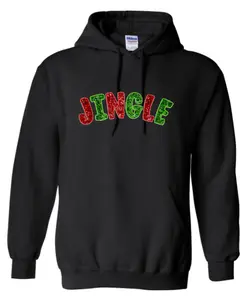 Jingle Faux Glitter Hoodie