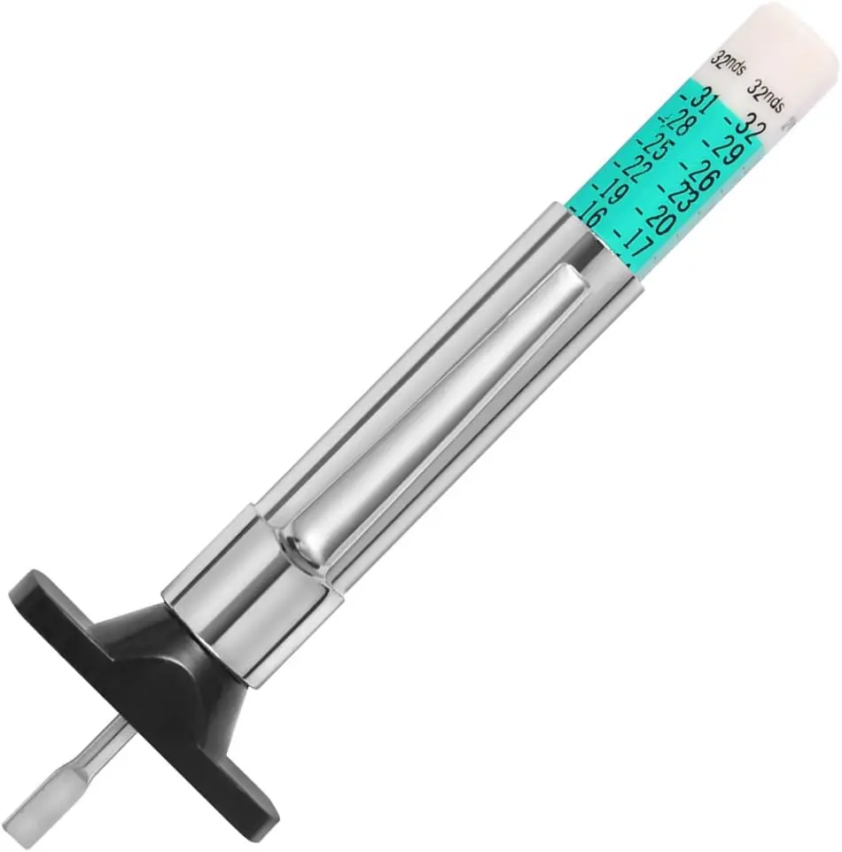 Coded Tire Tread Depth Gauge - Accurate Measurement Tool, Green Type