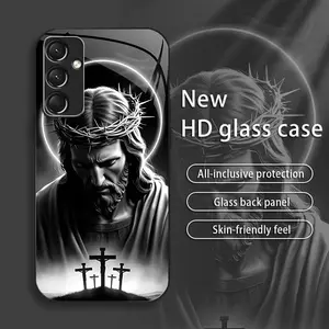 Suitable for [Galaxy A54] Jesus New stylish high quality glass protective case affordable anti-drop anti-fingerprint 995