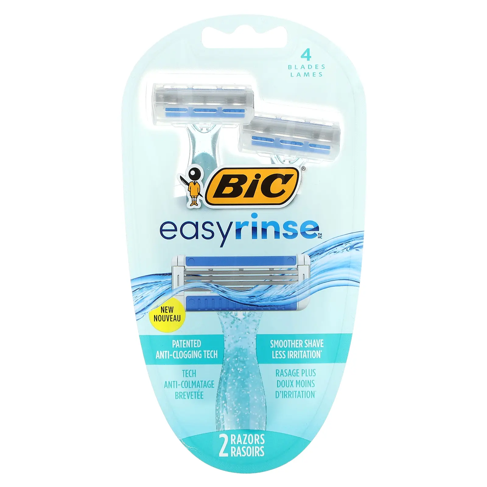 BIC EasyRinse, Women's Disposable Razors, 2 Razors BIC EasyRinse, Women's Disposable Razors, 2 Razors