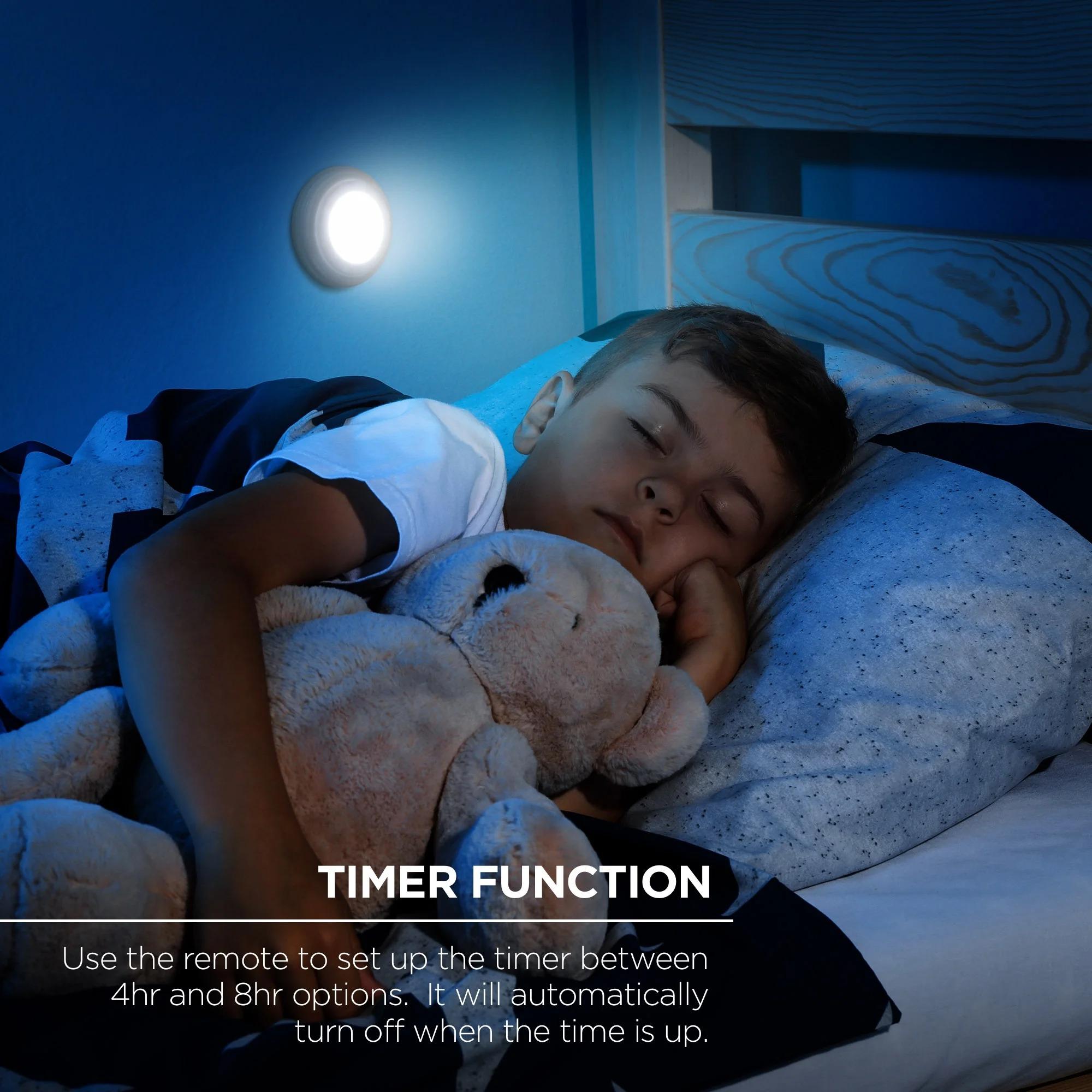 LED Puck Lights with Remote, 6 Pack Color Changing RGBW Stick-On Light, Battery Powered, Dimmable Under Cabinet Lighting with Timer & Memory, Wireless Push Lights for Kitchen & Closet