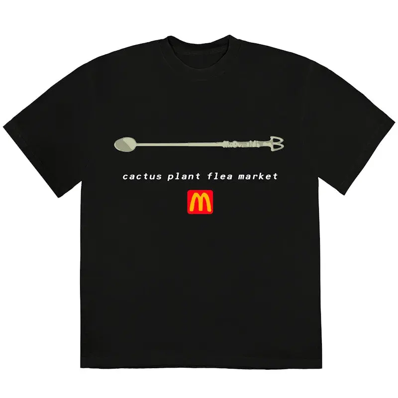 Cactus Plant Flea Market x McDonald's Coffee Stirrer T-shirt Black (men) by StockX