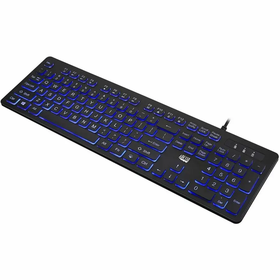 Adesso Large Print Illuminated Desktop Keyboard