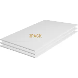 3Pack Blank Poster Board 24*36'' 3/16 Inches Thick Corrugated Plastic White Board for School Projects, Craft, Art & Display