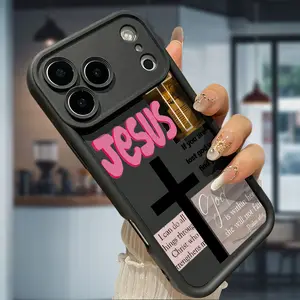 Jesus Cross Christian Collage Print Phone case for iPhone 17 Air 16 15 16e 14 13 12 11 Pro Max Plus X XS Full Body Protection Shockproof Soft Silicone Cover Holiday gifts Mother's Day gift