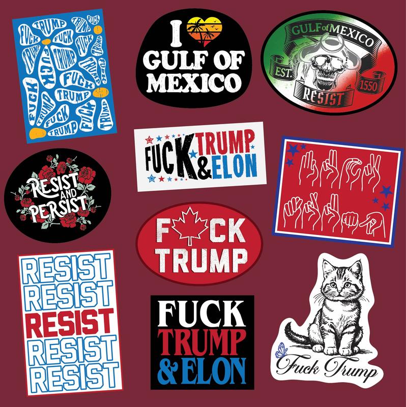 Resist Sticker Extra Large Political Stickers for Adults Funny Adhesives with Memes Funny Stickers with Colorful Graphic Decals Funny Political  Multi