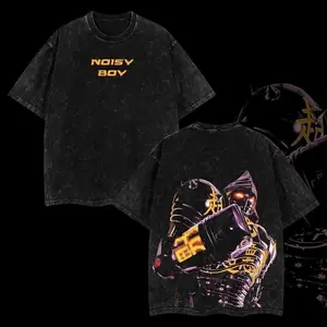 Superstyle Noisy boy - Real Steel Edition Double Printed Oversize Lightweight Acid ed Tee TV Series Graphic Design T Ult Modern Unisex Cotton Tee