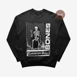 Bones Sweatshirt, Rap Music Sweatshirt, Unrendered Album, Bones Album Sweatshirt, Bones Merch - Unisex Rapper Clothing