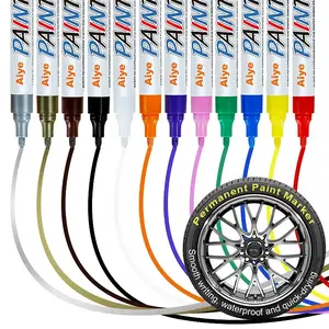 12 Color Tire Lettering & DIY Detail Pen, Permanent Marker Pen Set, Oil Based, Waterproof, Quick-Dry, Long-Lasting Markers, DIY Graffiti Pen for Tire, Rubber, Wood, Rocks, Metal, Canvas,Plastic, Auto Parts & Tools for Car Lovers