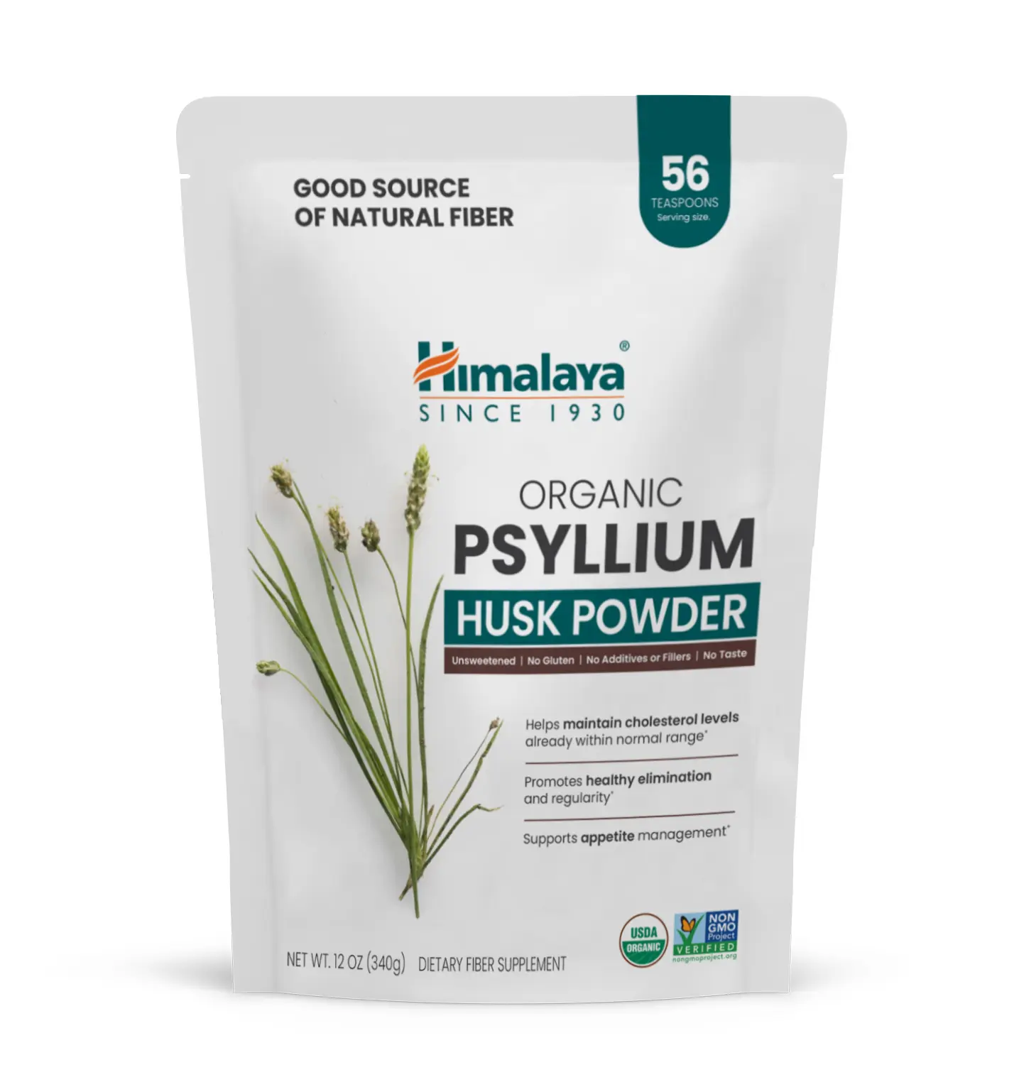 Himalaya Organic Psyllium Husk Powder, Daily Dietary Fiber Supplement, Unflavored, 12 oz Himalaya Organic Psyllium Husk Powder, Daily Dietary Fiber Supplement, Unflavored, 12 oz