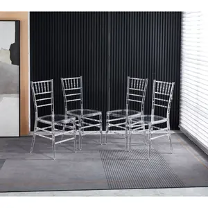 Wedding chair,dining chair,set of 4,plastic seat