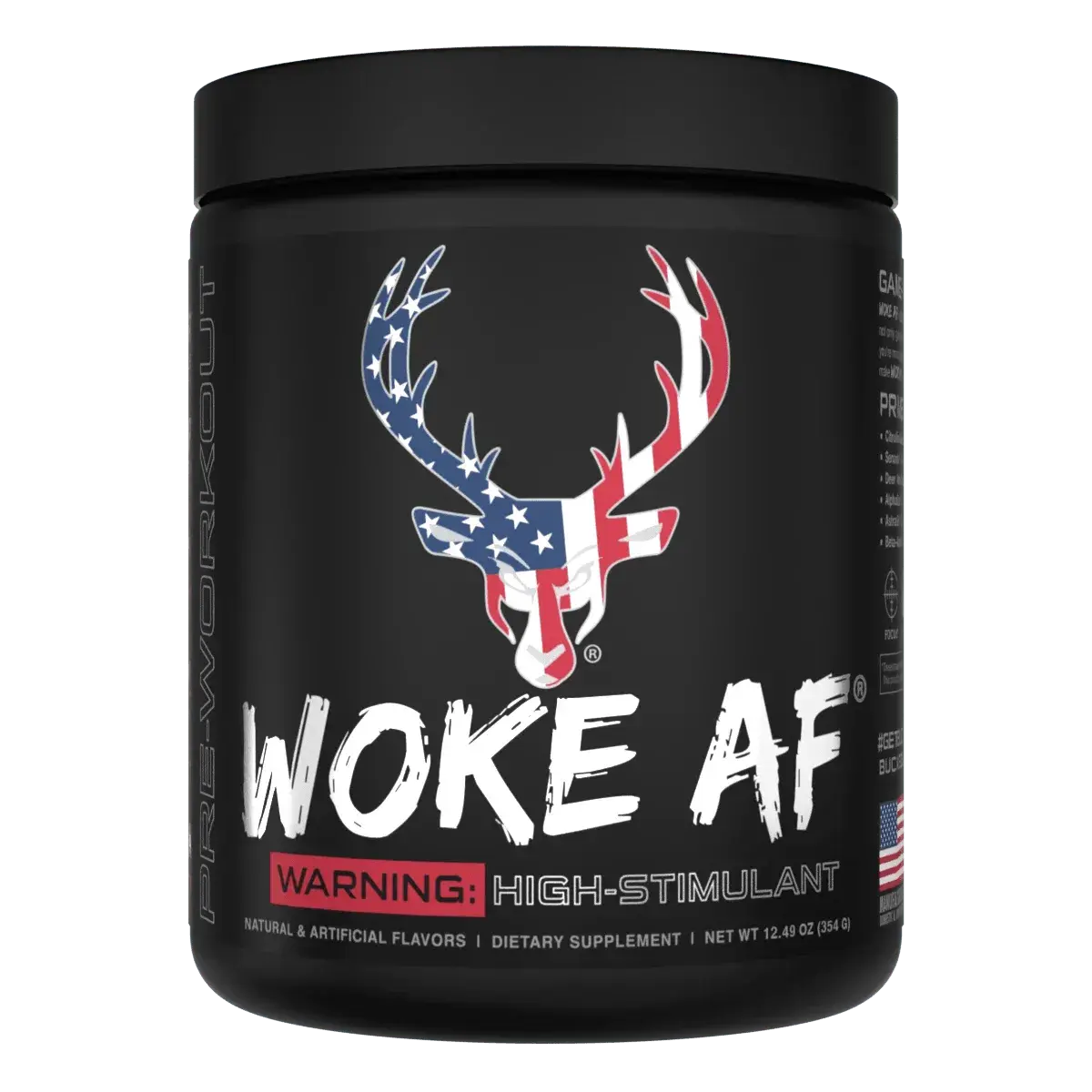 Bucked Up Woke AF Pre-Workout | 333mg Caffeine 6g Citrulline Malate AlphaSize AstraGin and ActiGin | High Stimulant Energy Focus and Pump Support | Available at Prime Sports Nutrition