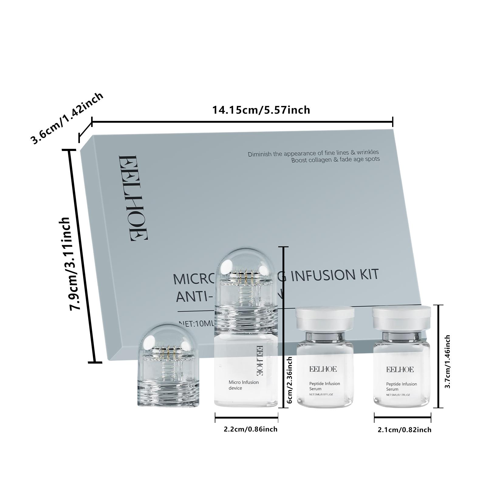 Micro-Nano Peptide Unisex Skin Care Kit, Booster Serum Set - Hyaluronic Acid, Collagen Peptide Essences for Firmer, Smoother Skin, Moisturizing Hydrating Rejuvenating Total Package Serum Box Set for Home Beauty Care