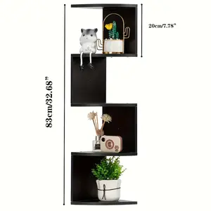 5-tier corner shelf, easy to install, multi-level wall-mounted storage rack, Decor floating storage rack for living room, bedroom, kitchen, bathroom, and office AB049