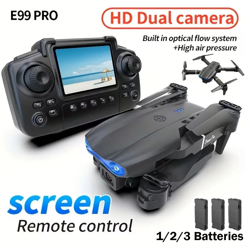 E99 Pro FPV RC Quadcopter Drone with 1080P Camera, 3 Batteries, for Adults and Kids