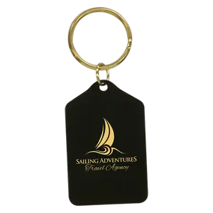 Black Tablet Brass Keychain